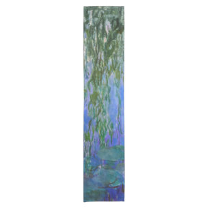 Chemin De Table Court Claude Monet - Nymphéas avec saule pleureur