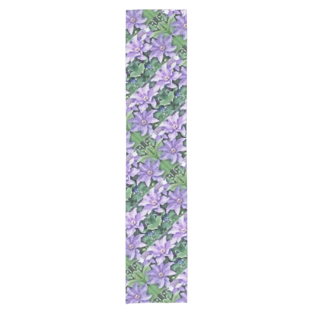 Chemin De Table Court Clematis Pourpre (Devant)