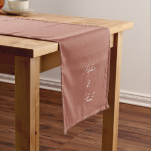 Chemin De Table Court Cocoa élégant Sienna Mariage Table Runner