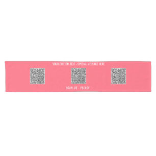 Chemin De Table Court Code QR personnalisé et Modèle de Runner de table