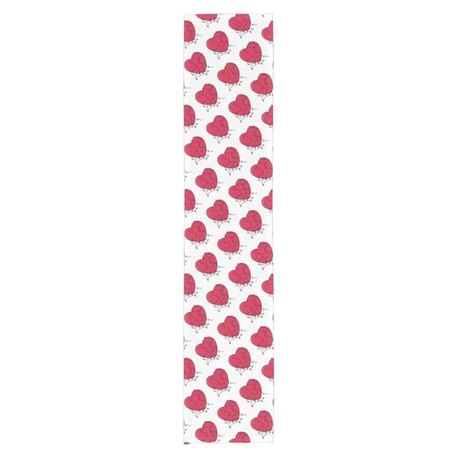 Chemin De Table Court Coeur éclairé (Devant)