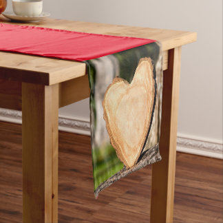 Chemin De Table Court coeur en bois