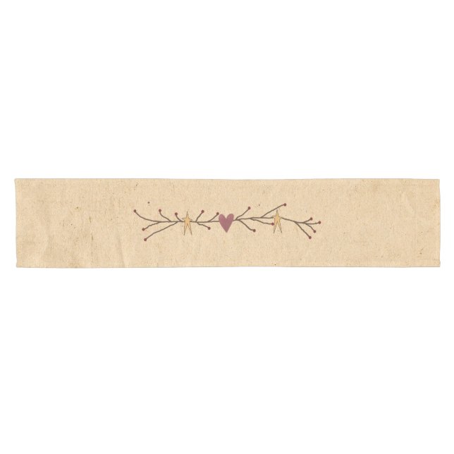Chemin De Table Court Coeur Stars Table Runner (Horizontal)