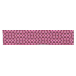 Chemin De Table Court Coeurs Damas roses