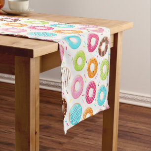Chemin De Table Court Coloré délicieux arrose le motif d'écrimages de