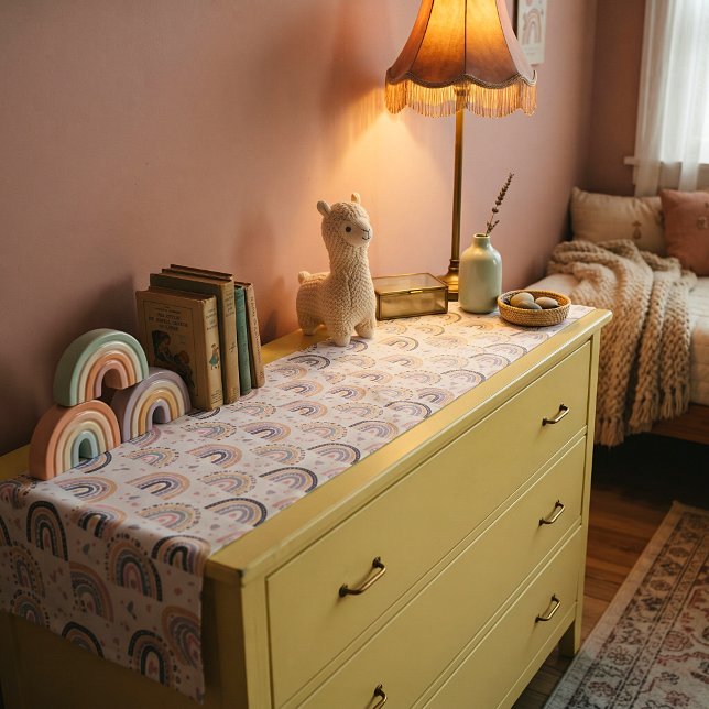 Chemin De Table Court commode arc-en-ciel pastel mignonne (Créateur téléchargé)