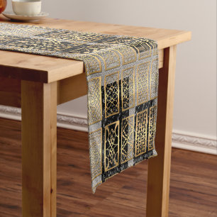 Chemin De Table Court Conception abstraite africaine moderne