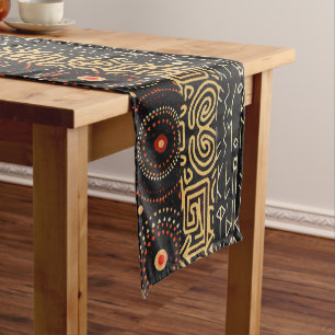 Chemin De Table Court Conception contemporaine Afrocentrique du Motif