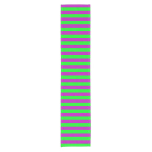 Chemin De Table Court Conception de bandes violettes et vertes