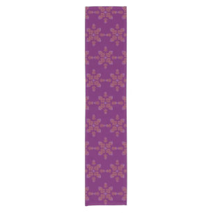 Chemin De Table Court Conception de Kolam minimal violet d'Inde du Sud