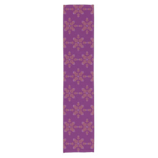 Chemin De Table Court Conception de Kolam minimal violet d'Inde du Sud