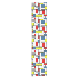 Chemin De Table Court Conception de style de Mondrian