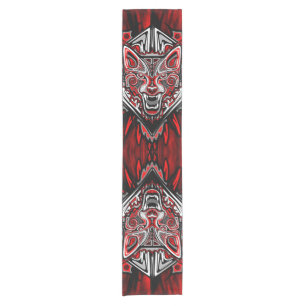 Chemin De Table Court Conception de totem tribal Haida Loup