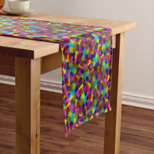 Chemin De Table Court Confetti Chaos : Une explosion de papier coloré