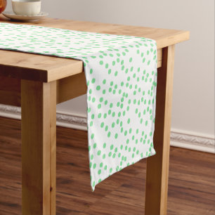 Chemin De Table Court Confetti Vert / À petits pois