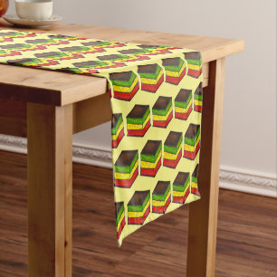 Chemin De Table Court Cookies de Noël italiens Rainbow Seven Layer
