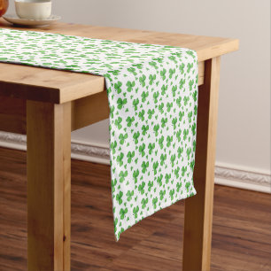 Chemin De Table Court cool Saint Patrick's Day Shamrock carrelé motif