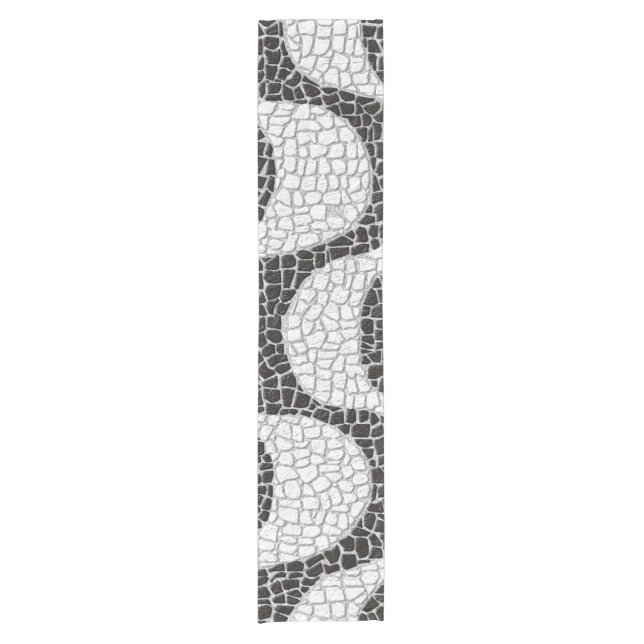 Chemin De Table Court Copacabana Sidewalk Brazilian pattern (Devant)