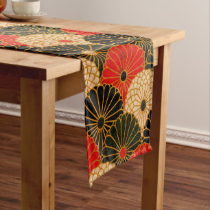 Chemin De Table Court Copie traditionnelle vintage de papier japonais
