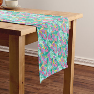 Chemin De Table Court Copie tropicale de jungle de Flamant rose