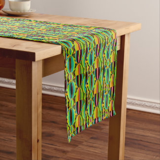 Chemin De Table Court Coquilles de Cowrie Géométriques Afrocentriques