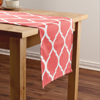 Chemin De Table Court Coral Maroc Quatrefoil