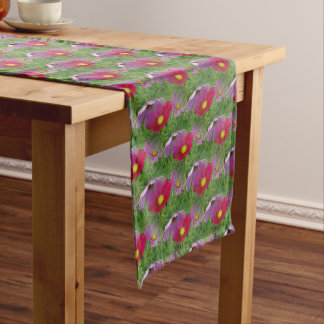 Chemin De Table Court Cosmos Flower Nature Motif
