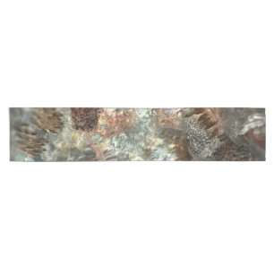 Chemin De Table Court Couches sourdines de cristaux bruns