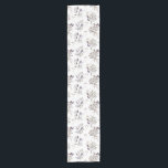 Chemin De Table Court Couleur d'aquarelle florale Couleur de table<br><div class="desc">Décorez votre table de salle à manger avec ce joli coureur de table boho aquarelle fleurie!</div>