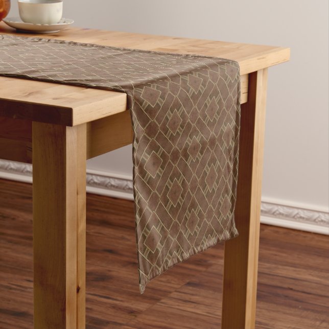 Chemin De Table Court Couleur de table Brown décorative (In Situ)