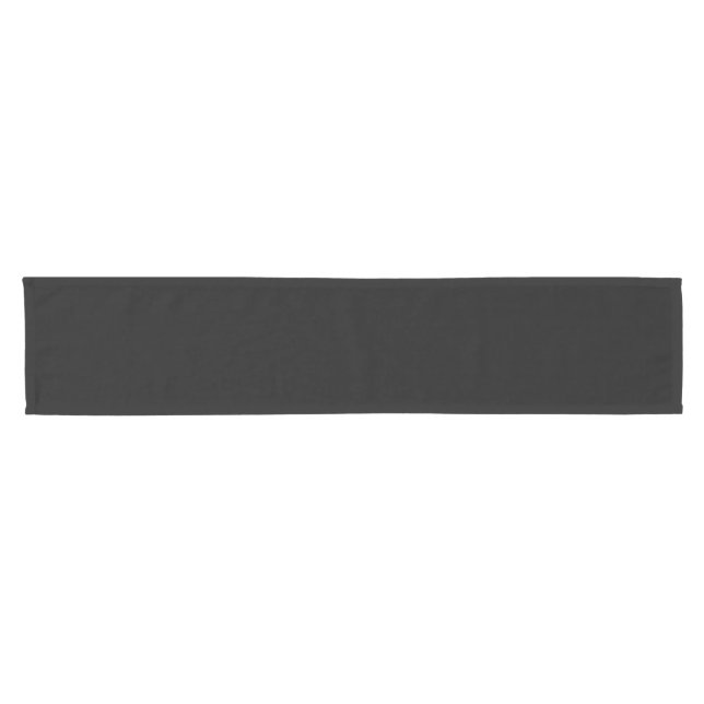 Chemin De Table Court Couleur simple noire solide (Horizontal)