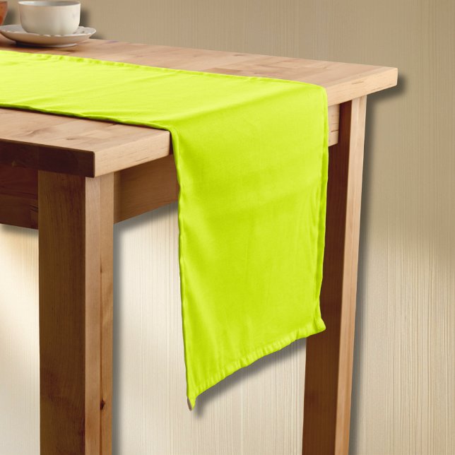 Chemin De Table Court Couleur Uni Néon Chartreuse | Couleur Tendance (Créateur téléchargé)