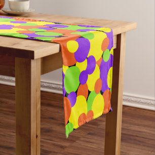 Chemin De Table Court Couleurs d'Halloween   Cercles  