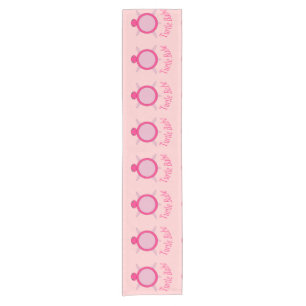 Chemin De Table Court Coupe de table pour bébé tortue rose mignonne