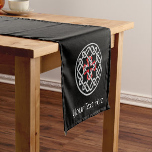Chemin De Table Court Couple Celtic noeud rouge métal