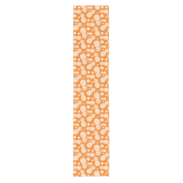 Chemin De Table Court Coureur blanc orange tropical de table d'ananas (Devant)