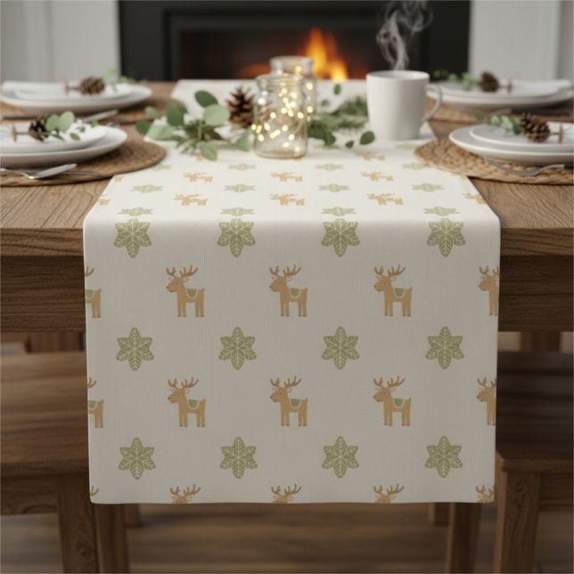 Chemin De Table Court Coureur de Noël Coureur de Table de Fête (Créateur téléchargé)