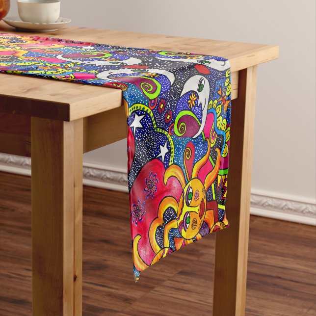 Chemin De Table Court Coureur de table Cosmos Motif (In Situ)