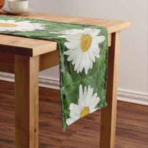 Chemin De Table Court Coureur de table de marguerites blanches