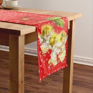 Chemin De Table Court Coureur de table de Noël Bébés Anges Danseurs