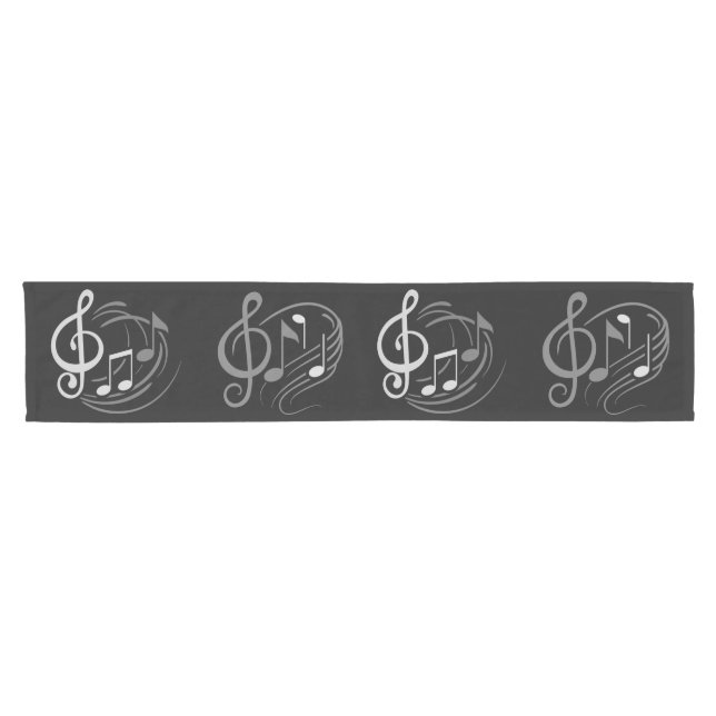 Chemin De Table Court Coureur de table de notes musicales (Horizontal)