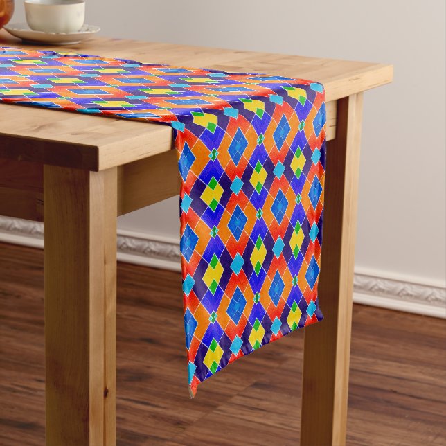 Chemin De Table Court Coureur de table Design Motif diamant clair (In Situ)