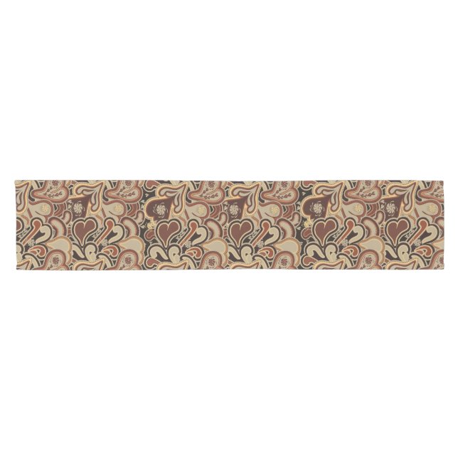 Chemin De Table Court Coureur de table d'impression Latte Paisley (Horizontal)