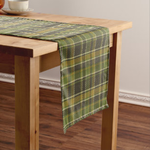 Chemin De Table Court Coureur de table Green Tartan Plaid 14" X 72"