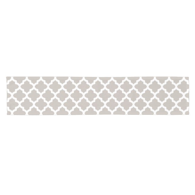 Chemin De Table Court Coureur de table gris chaud (Horizontal)
