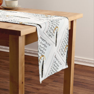 CHEMIN DE TABLE COURT COUREUR DE TABLE - LISTE D'ACHATS D'AMANTS DE