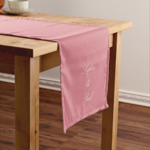 Chemin De Table Court Coureur de table Mariage rose vierge élégant