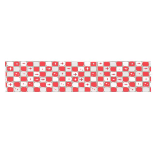Chemin De Table Court Coureur de table Retro Red Starbursts (Horizontal)