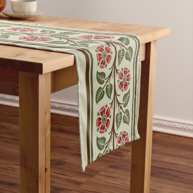 Chemin De Table Court Coureur de table Roses roses roses (In Situ)