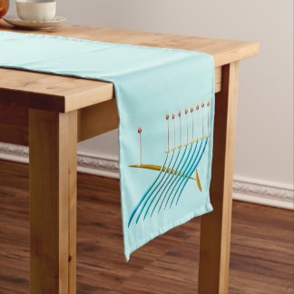 Chemin De Table Court Coureur de table Turquoise Chanukah